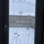 Tôt le matin, notre école sous la neige ⛄️❄️🌨️